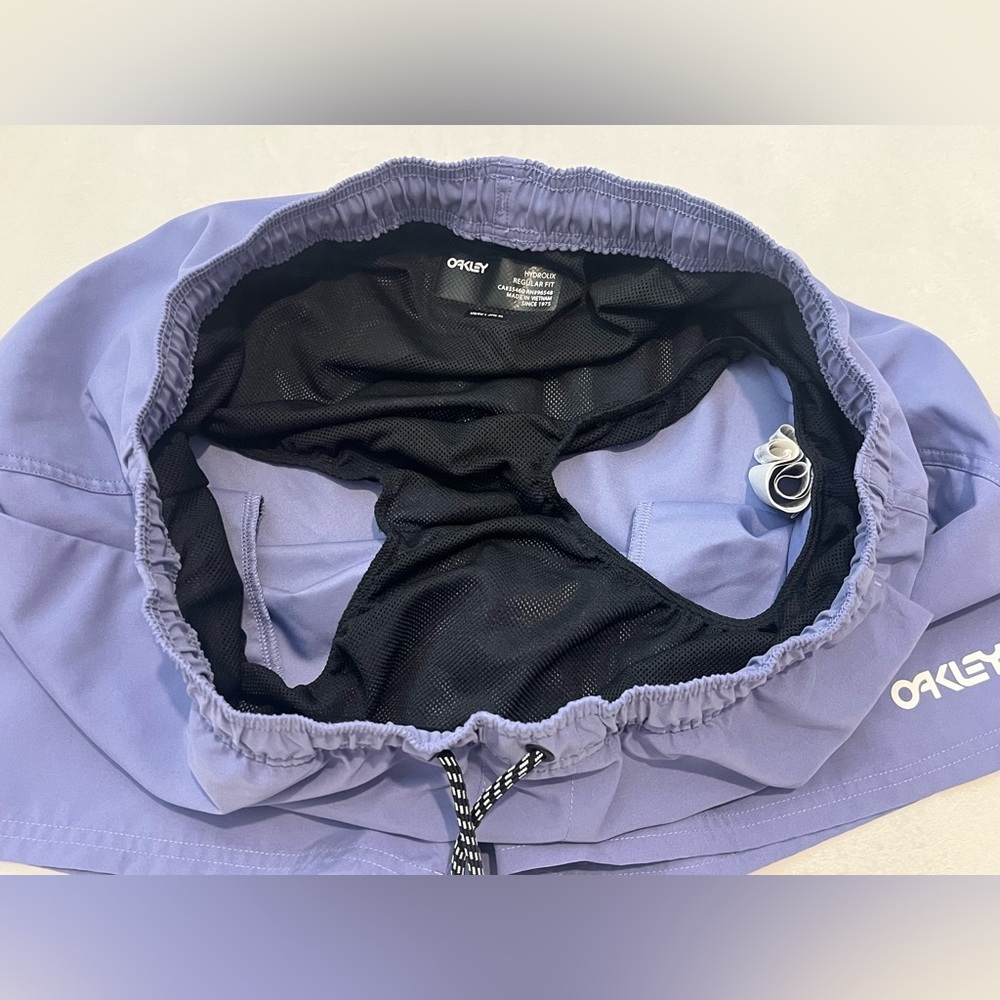 Oakley Hydrolix Regular Fit Men's Purple / Blue  Swim Trunks w Pockets Size XL - Picture 12 of 16